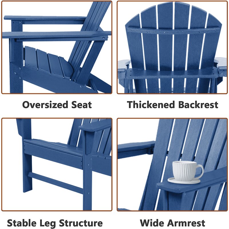 Sol 72 Outdoor Abril Plastic Adirondack Chair Reviews Wayfair   Abril Plastic Adirondack Chair 